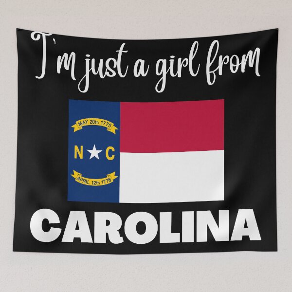 Item preview, I’m just a girl from North Carolina- State pride design for women and girls designed and sold by DesignsByDaddy.