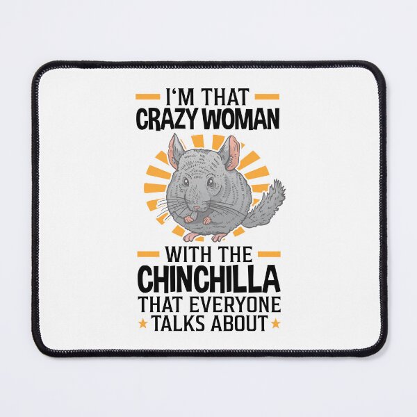 Item preview, Crazy chinchilla woman dust bunny rodent designed and sold by madgrfx.