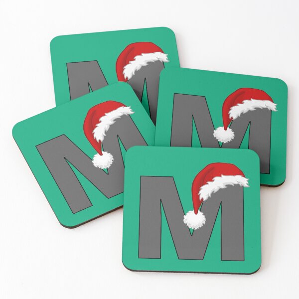 Item preview, Christmas Letter M with Santa Hat designed and sold by Lyssarien.