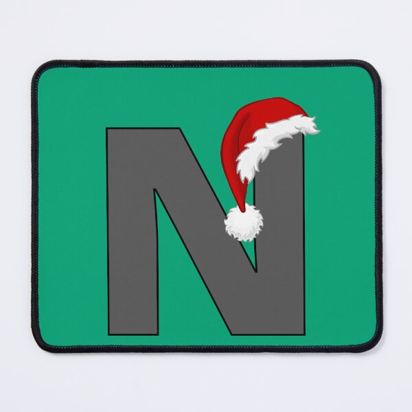 Item preview, Christmas Letter N with Santa Hat designed and sold by Lyssarien.