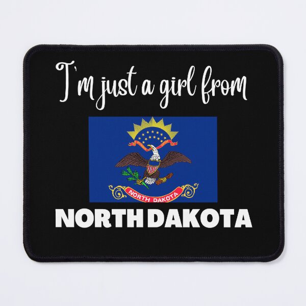 Item preview, I’m just a girl from North Dakota- State pride design for women and girls designed and sold by DesignsByDaddy.