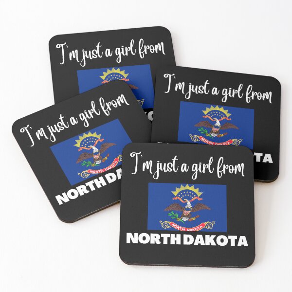 Item preview, I’m just a girl from North Dakota- State pride design for women and girls designed and sold by DesignsByDaddy.