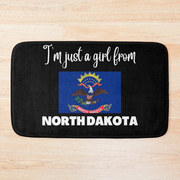 Item preview, I’m just a girl from North Dakota- State pride design for women and girls designed and sold by DesignsByDaddy.