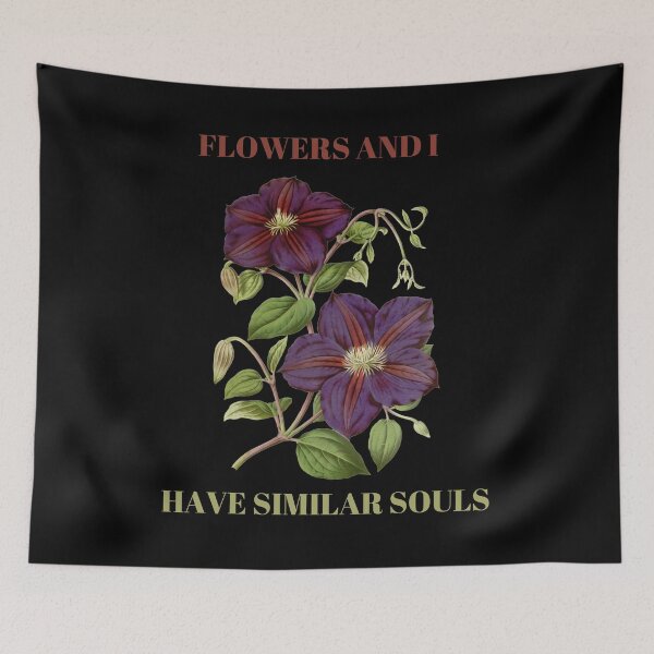 Item preview, FLOWERS AND I HAVE SIMILAR SOULS designed and sold by netdota.