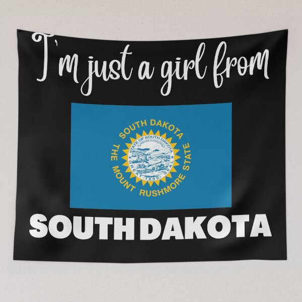 Item preview, I’m just a girl from South Dakota- State pride design for women and girls designed and sold by DesignsByDaddy.
