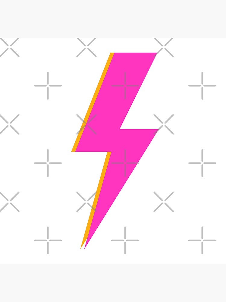"Preppy Lightning Bolt Sticker" Poster for Sale by pinkcoast Redbubble