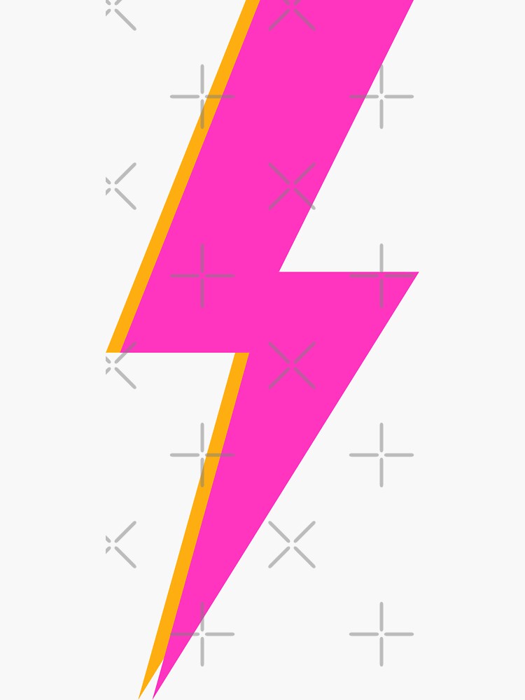 "Preppy Lightning Bolt Sticker" Sticker for Sale by pinkcoast Redbubble