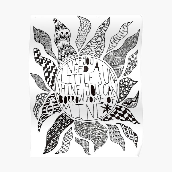 TFB Sunshine Zentangle Poster
