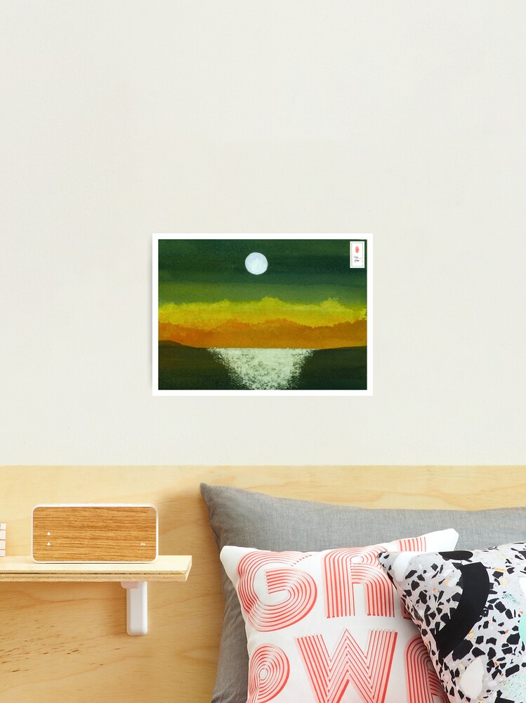Thumbnail 2 of 3, Photographic Print, Moon and Ocean designed and sold by ronmoss.