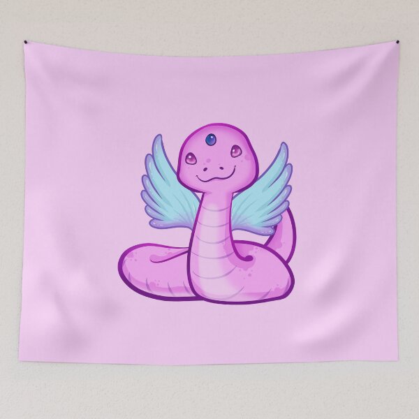 Item preview, Kawaii Winged Snake designed and sold by With Love, InspireMari.