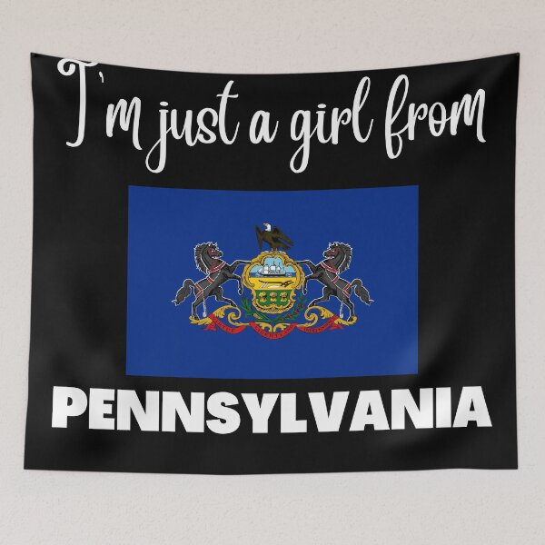 Item preview, I’m just a girl from Pennsylvania- State pride design for women and girls designed and sold by DesignsByDaddy.