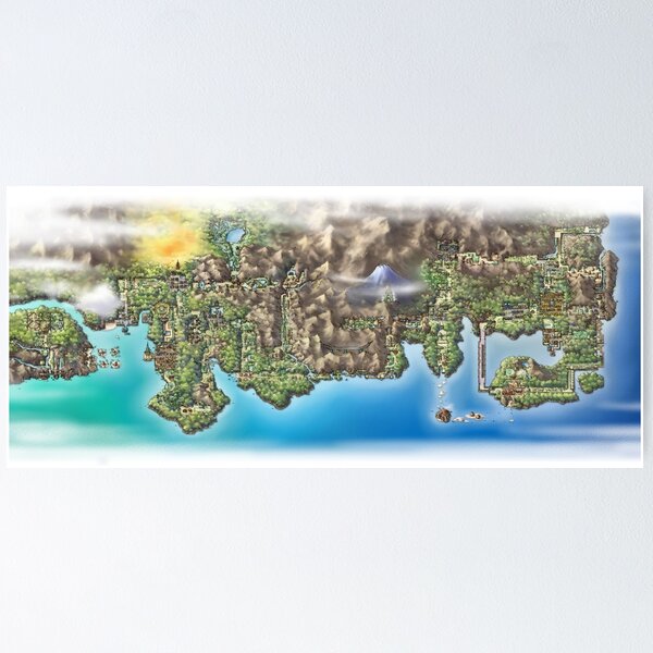 Unova Pokémon Region Maps Poster