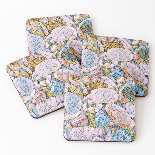 Item preview, Abstract Multicolored Mosaic Pebbles designed and sold by Wonder & Whimsy.