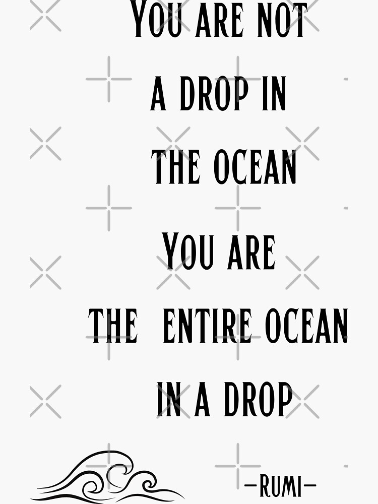 "You are not a drop in the ocean" Sticker for Sale by GaliYoga Redbubble