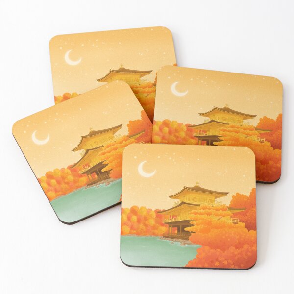 Item preview, Kinkakuji Japanese Temple in Autumn designed and sold by SugarMochi.