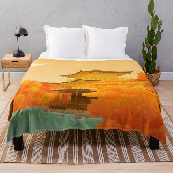 Item preview, Kinkakuji Japanese Temple in Autumn designed and sold by SugarMochi.