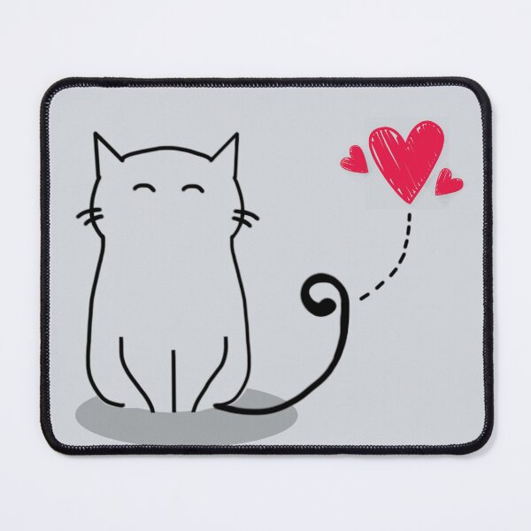 Item preview, Cute Kitty Cat Tail heart designed and sold by pawsomelove.