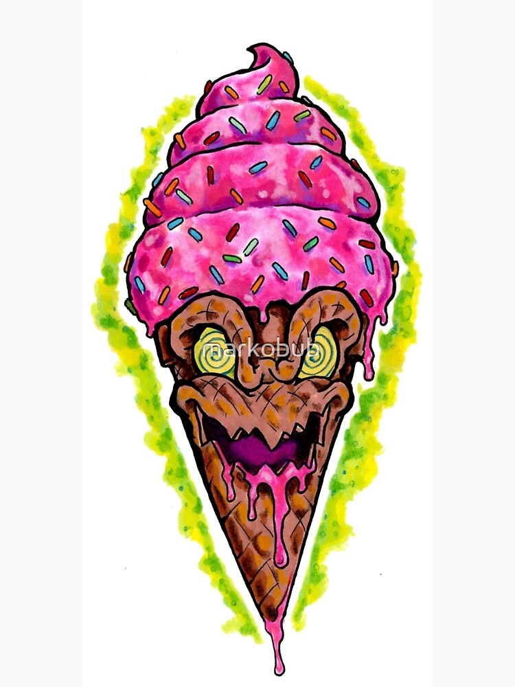 "Scary ice cream man" Poster for Sale by markobub Redbubble