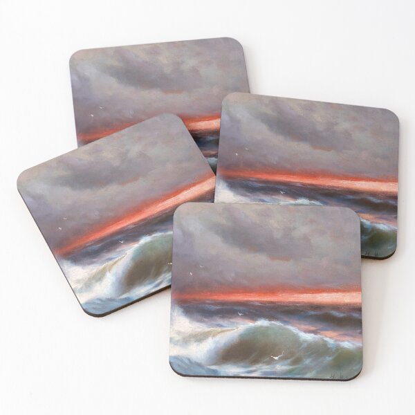 Item preview, A Coast at Sunset | Moramov | 1900 Marine Seascape Art designed and sold by CJET.