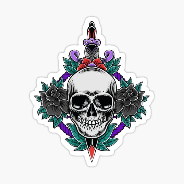 Skull & Black Roses - Black Rose Fall 2022 Collection Sticker