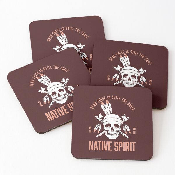 Item preview, Apache Skull Chief Feather Illustration designed and sold by rukurustudio.