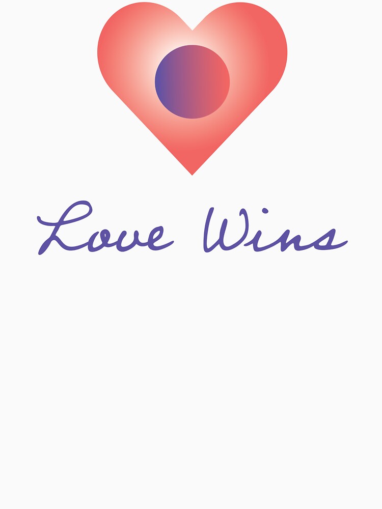 Thumbnail 3 of 3, Fitted Scoop T-Shirt, Love Wins designed and sold by PennyAraujo.