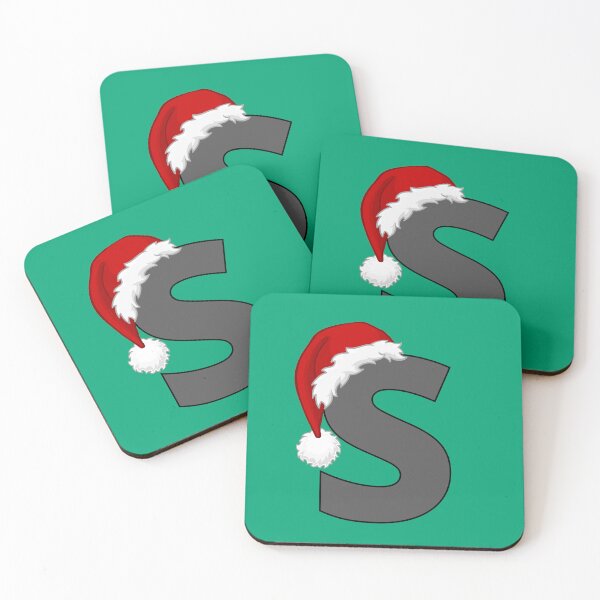 Item preview, Christmas Letter S with Santa Hat designed and sold by Coffee Lifestyle.
