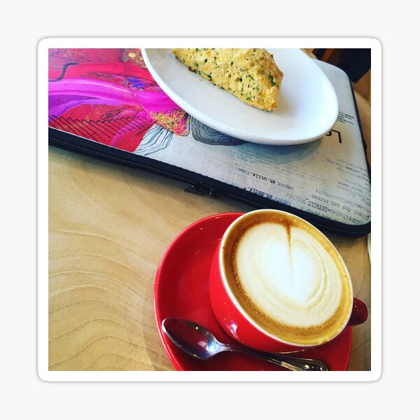 Time for coffee and a scone Sticker