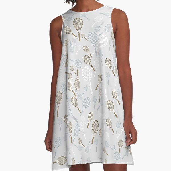Item preview, Tennis Rackets Print on a Gray Background designed and sold by BigCityTennis.