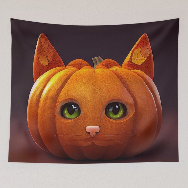 Item preview, Pumpkin Cat in time for Halloween designed and sold by Left-Hand-Tree.