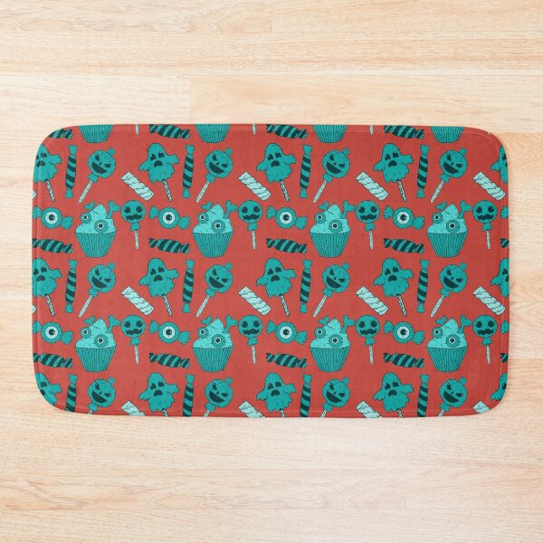Item preview, Incredible pattern of creepy sweets with a orange background to always carry the spirit of Autumn with you designed and sold by Patternschidos.