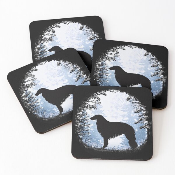 Item preview, “First Snow” Borzoi designed and sold by Spinyflowerart.
