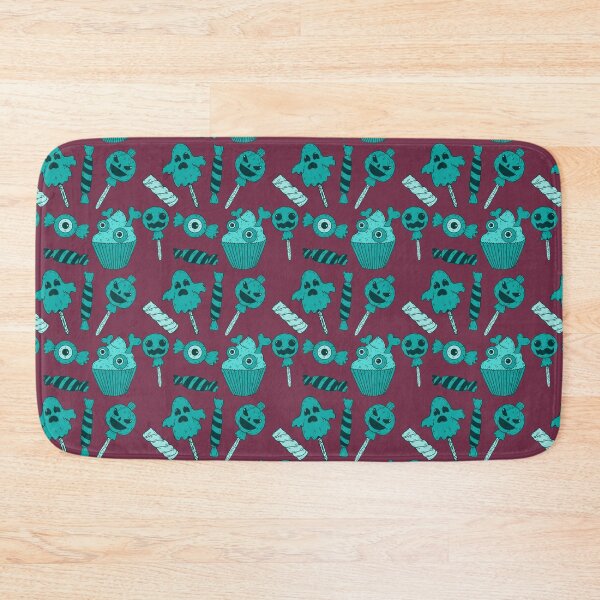 Item preview, Incredible pattern of creepy sweets with a orange background to always carry the spirit of Autumn with you designed and sold by Patternschidos.