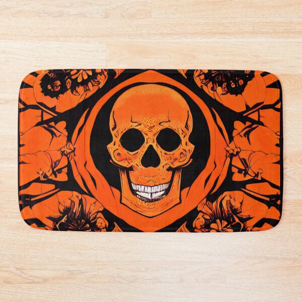 Item preview, Smiling skull for Halloween decorations and gifts designed and sold by RebelPurpleGirl.