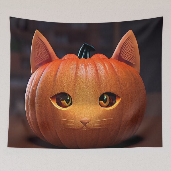 Item preview, Pumpkin Cat in time for Halloween #2 designed and sold by Left-Hand-Tree.