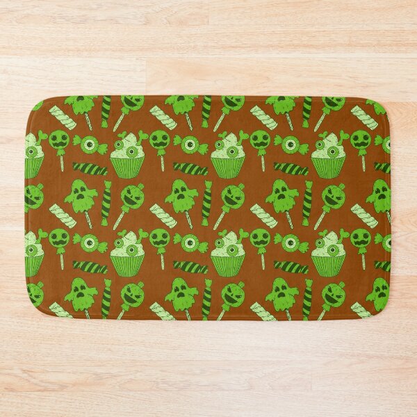 Item preview, Incredible pattern of creepy sweets with a orange background to always carry the spirit of Autumn with you designed and sold by Patternschidos.