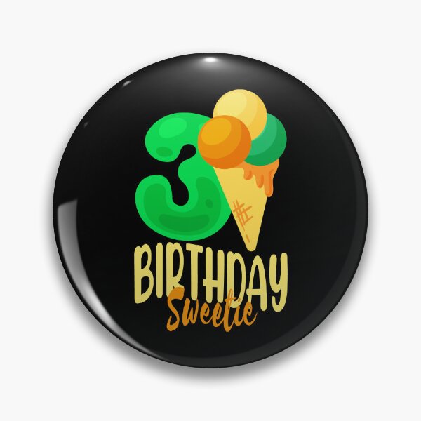 Item preview, 3rd Birthday Ice Cream Age 3 Scoop Birthday Party Girl Kid Gift designed and sold by TMelonShop.