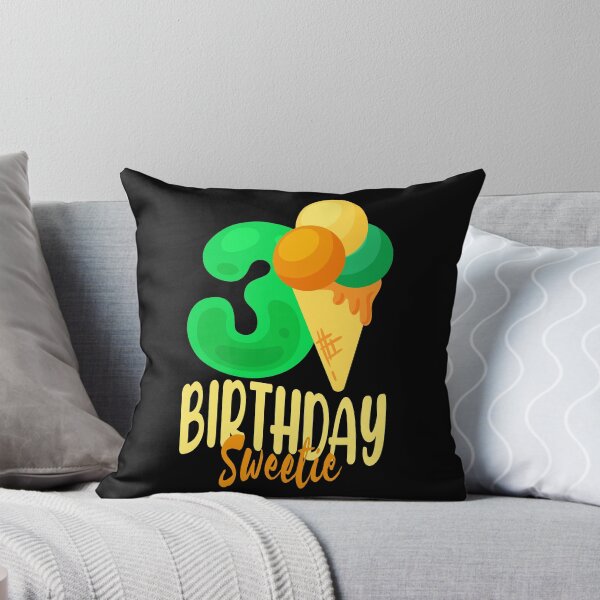 Item preview, 3rd Birthday Ice Cream Age 3 Scoop Birthday Party Girl Kid Gift designed and sold by TMelonShop.