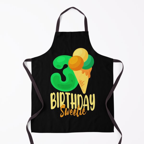 Item preview, 3rd Birthday Ice Cream Age 3 Scoop Birthday Party Girl Kid Gift designed and sold by TMelonShop.