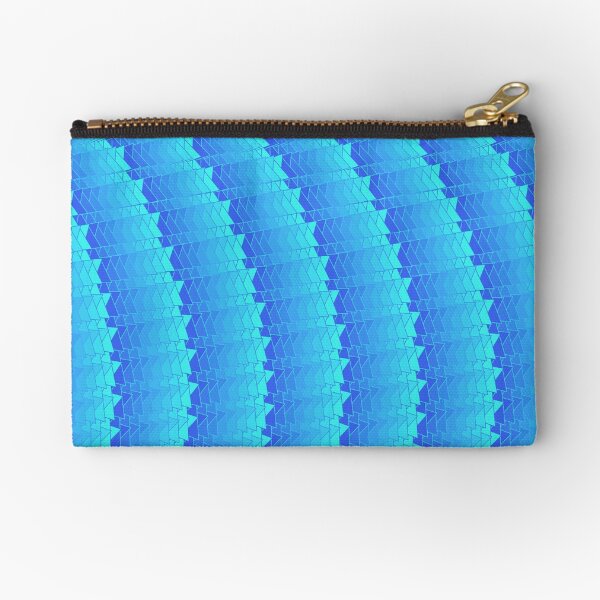 Blue Shock Wave Zipper Pouch