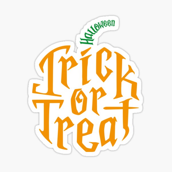 Trick or Treat Halloween Pumpkin Sticker