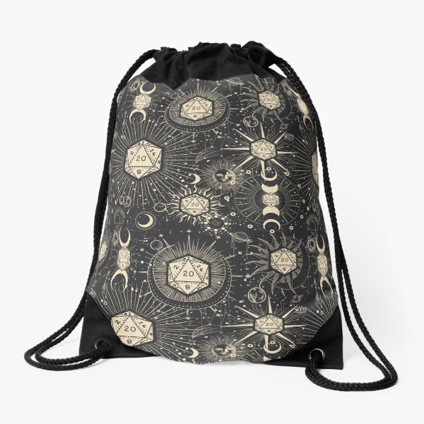 Item preview, DND CELESTIAL DICE, pattern, D20 Stars constellation, sun and crescent designed and sold by DungeonAtelier.