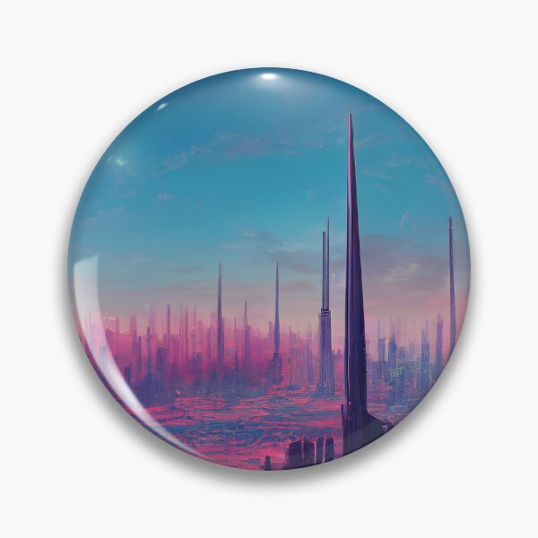 Item preview, Futuristic Vaporwave Cityscape designed and sold by Foodcolored.