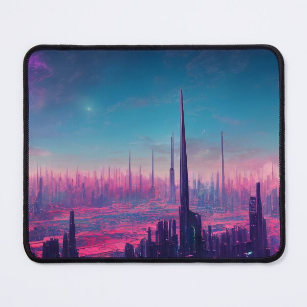 Item preview, Futuristic Vaporwave Cityscape designed and sold by Foodcolored.
