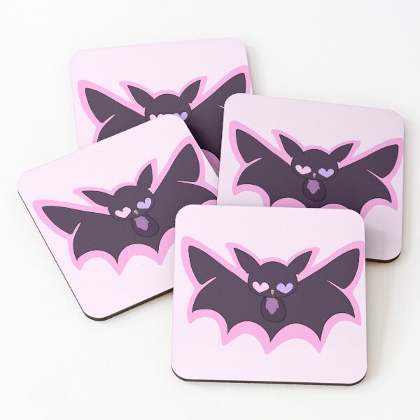 Item preview, Pink Heart-eyed Bat designed and sold by TheFoxyWolfShop.