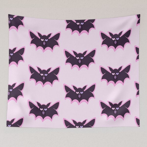 Item preview, Pink Heart-eyed Bat designed and sold by TheFoxyWolfShop.