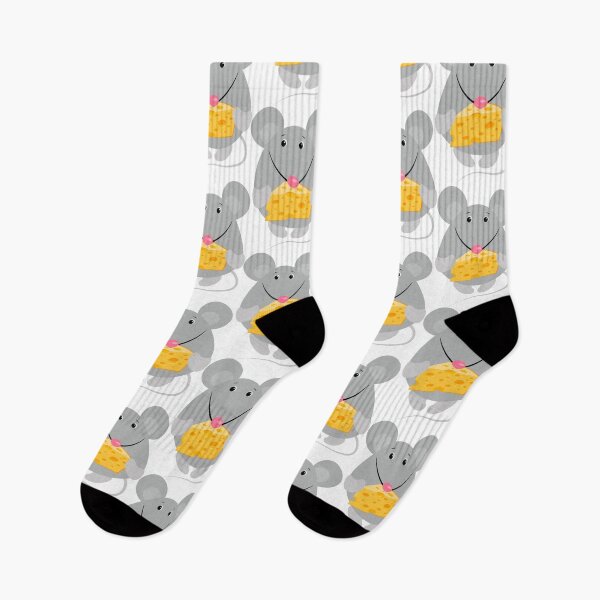 Item preview, gray mouse with a piece of cheese designed and sold by Zhanna Lenivaya.