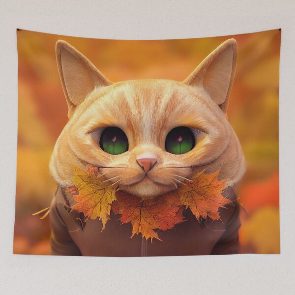 Item preview, Cute Autumn Cat in time for Halloween #1 designed and sold by Left-Hand-Tree.