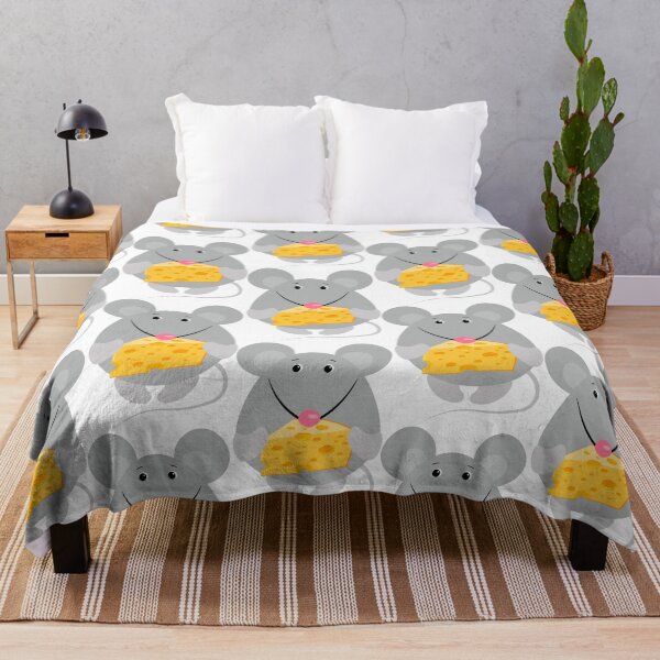 Item preview, gray mouse with a piece of cheese designed and sold by Zhanna Lenivaya.
