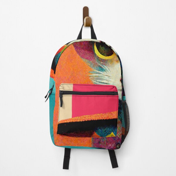 Item preview, cat wearing a hat with spectacular colors designed and sold by AmazinfArt.